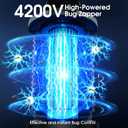 Bug Zapper Outdoor Cordless, 2026 Upgraded 4200V Electric Mosquito Zapper 5 in 1 Rechargeable Bug Zapper Outdoor Waterproof with 5000mAH Battery, Portable Fly Zapper Insect Zapper for Patio Camp