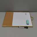 TSJ OFFICE Small White Board - 16" X 12" Portable Black Aluminum Framed Whiteboard, Magnetic Dry Erase Board with a Handle, to Do List Notepad for Office, Home, School