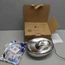 ORSDA Cat Water Fountain Stainless Steel 67oz/2L, Automatic Pet Drinking Fountain with Water Level Window, Dog Water Bowl for Cats and Small Dogs- 12Pcs Filters (D36)