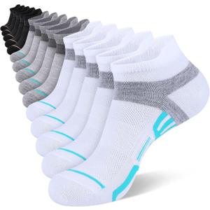 shnn 15 Pairs Womens Ankle Socks Lightweight Breathable Casual Low Cut Socks for Women With Heel Tab Size 5-9