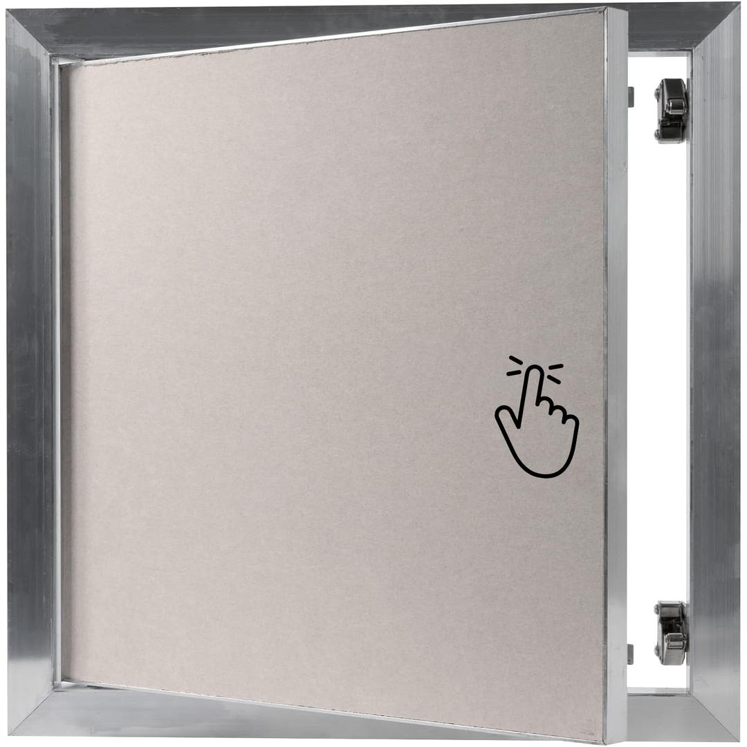 Repa Market 12 x 12 Inch Access Panel for Drywall with Aluminum Frame/Wall Hole Cover/Access Door Panel with Click Function  Heavy-Duty Service Hatch for Plumbing, Electrical, HVAC Access Door