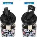 YCT Insulated Coffee Mug with Tea Strainer and Leak-Proof Design, Reusable Insulated Cup with Straw, 316 Stainless Steel Inner Liner Travel Mug for Hot and Cold Beverages