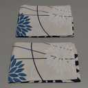 Blue and Gray Floral Pillow Covers 12x20 Set of 2 Outdoor Waterproof White Colored Decorative Throw Pillows Summer Pillowcase Polyester Cushion Case Decor for Couch Patio Funiture Garden Porch 01B12