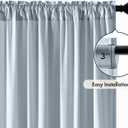 MIULEE Light Blue Privacy Sheer Curtains that Let Light in 84 Inches Long Non-See-Through Semi Sheer Curtain Light Filtering Window Curtains Drapes for Living Room Bedroom 2 Panels Set 42 X 84