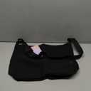 KALIDI Canvas Tote Bag Large Hobo Crossbody Shoulder Handbag Zipper Messenger Bag for Women or Men Casual College Work (Black)