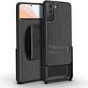 BELTRON Case & Belt Clip for Samsung Galaxy S21 5G, Slim Protective Grip Case & Swivel Belt Clip Combo with Kickstand and Card Holder (Galaxy S21)