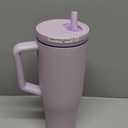 KISSKIND 40 oz Tumbler with Handle and Straw | 100% Leakproof Insulated Tumbler with Lid and Straw | Stainless Steel Water Bottle | Cup Holder Friendly Base | Lavender (40 oz Leakproof, 3.0 Lavender)