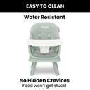 Jeep Milestone 6-in-1 High Chair by Delta Children - High Chair Converts to Stool, Booster Seat, Toddler Chair, Activity Table and Desk and Chair, Sage Green