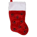 Red with Black and White Cuff Christmas Stocking Polyester Pack Of 6