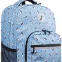 J World Sunrise Kids Rolling Backpack for Girls Boys. Roller Bookbag With Wheels For School, Panda, 18 x 13 x 9 inches