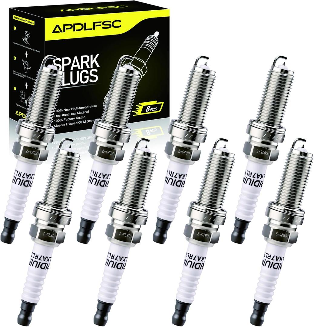 Iridium Spark Plugs 8 Pack 93501 LKAR7BIX-11S Compatible with Nissan Armada NV2500 NV3500 TITAN INFINITI FX50 M56 Q70 Q70L QX56 QX70 QX80 V8 5.0L / 5.6L