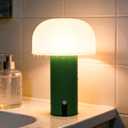 Wonder Solar Shower Lamp Waterproof Outdoor Cordless Table Lamp Small Table Lamp 4000mAh Touch Dimmable Night Light Bedside Table Lamps Night Lights for Bedroom Bathtub Camping Home (9")