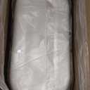 IEEK Small Waste Basket Slim Trash Can 3.2 Gallon/12L Clear and White Garbage Can Rectangle Plastic Wastebaskets Container Bin for Narrow Spaces Office,Bathroom, Bedroom,Kitchen,Living Room,Study