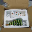 2 Pack Ceramic Christmas Tree Night Light, 6 Decorative Xmas Tree Lamp Multicolor Bulbs & ON/Off Switch, Vintage Christmas Wall Nightlight for Bedroom Bathroom Living Room Porch Holiday Decor