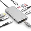 EZQuest USB C Hub Docking Station 8 in 1 with 4K HDMI, 1 Gbit Ethernet, 3 USB A 3.0 Ports, 1 USB-C PD/Data, SD/Micro SD for Work and Travel, Compatible with MacBook/Dell/HP/Lenovo/Laptops