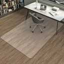 Office Chair Mat for Hard Floors 48 x 60 Inch, Clear Plastic Floor Protector for Rolling Desk & Computer Chairs, Transparent Under Desk Mat for Hardwood, Wood & Tile Floors