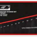 14-Piece Pocket Double Head Wrench Tool Storage Bag - Durable Material for Garages Basements Tool Stores Industrial Tools Storage