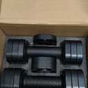 Zempox Adjustable Dumbbell Set of 2, 4 in 1 Free Weights Dumbbells Set for Women, Hand Weights for Women at Home, Each 2lb 3lb 4lb 5lb with TPU Soft Rubber Handle for Home Gym Exercise Training (Black)
