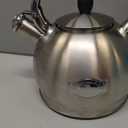 Tea Kettle, 2.64 Qt Tea Pot Stovetop, Premium 304 Food-Grade Tea Kettle Stovetop, Resounding Sound, Vintage Aesthetics, with Pot Holder (Brushed)