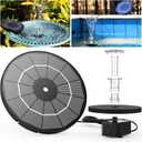 AISITIN 3.5W Solar Fountain Pump for Water Feature Outdoor DIY Solar Bird Bath Fountain with Multiple Nozzles, Solar Powered Water Fountain for Garden, Ponds, Fish Tank and Aquarium