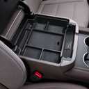 EDBETOS Full Size Center Console Organizer Tray Compatible with 2021-2026 Chevy Tahoe/Suburban and 2021-2024 GMC Yukon, Fit Standard Console with Charging Socket Only, NOT for Power Sliding Console.