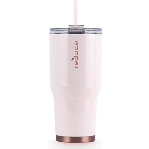 Reduce 34 oz Tumbler, Stainless Steel - Keeps Drinks Cold up to 24 Hours - Sweat Proof, Dishwasher Safe, BPA Free - Cotton, Opaque Gloss