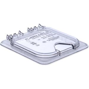 Carlisle FoodService Products StorPlus EZ Access Lid, Cover for 1/6 Size Food Pans, Single Notched, 6.88" x 6.31", 1 Count, Clear