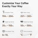 HIBREW H10A - 58mm Espresso Machine, Stainless Steel Body with Milk Frother, Customizable Settings, Smart Display + 20 Bar Pressure Gauge.