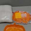 Tioncy 4 Pcs 9 Inch Pumpkin Shaped Plates and 5 Inch Fall Ceramic Bowls Set Thanksgiving Ceramic Pumpkin Tableware Fall Harvest Table Decoration for Thanksgiving Halloween Autumn Kitchen Party