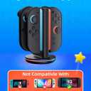 2 x Charging Dock for Nintendo Switch 2 JoyCon 2 Controller [Dual-Direction Charging Design] Magnetic,LED Indicator,4-in-1 Fast Charger Stand Station Compatible with Joy Con 2 Accessories