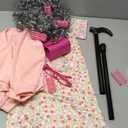 WooWee Kids Girl 100 Days of School Costume, Old Lady Costume for Kids, Halloween Cosplay Dress Up (5-7y, Pink)