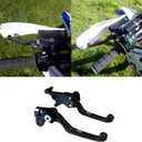 Motorcycle Billet Foldable Brake Clutch Lever Handle CNC Aluminum Pivot for TRX400EX TRX 400 EX 1999-2008 Dirt Pit Bike (Black)