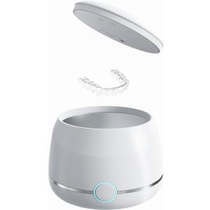 Ultrasonic Retainer Cleaner Machine Pro, Quickly Completes Denture Brushing and Bathing, Deep Cleaning, and Effectively Prevents Aligner Discoloration - White