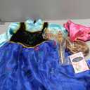 iTVTi Princess Anna Costume for Girls Halloween Carnival Fancy Dress for Cosplay, Blue, 7-8 Years(Tag 150)
