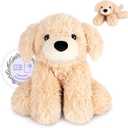 SuzziPals Heatable & Coolable Lying Golden Retriever Stuffed Animal, Heating Pad Microwavable for Soothing & Relaxation, Lavender Scented Dog Plush for Stress Relief, Puppy Plushie Gifts for Kid