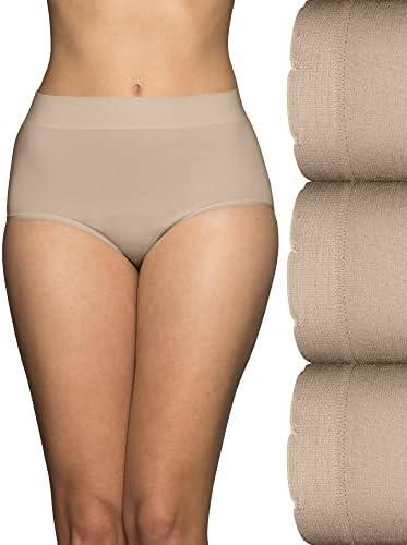 Vanity Fair womens Seamless Underwear, Light Smoothing, No Pinch No Show Large , 3 Packs , Count 9