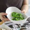 2 Tier Ceramic Fruit Bowl for Kitchen Counter, Tiered Fruit Basket for Countertop, Modern Multi Layer Fruit Display Stand for Party, Cute & Small (Gold&White)