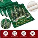 2 x Artscope Christmas Tree Table Runner, Xmas Winter Holiday Kitchen Dining Table Decoration for Christmas Home Decor 13x72 Inch-Green