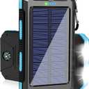 Solar Charger Power Bank, 38800mAh Portable Charger Fast Charger Dual USB Port Built-in Led Flashlight and Compass for All Cell Phone and Electronic Devices