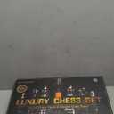 Chess Set 16" Wooden Foldable Black White Chess Board 3.5" Luxury Weighted Acrylic Chess Pieces with Storage Slots for Adults Children Gift Large