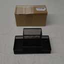 Ludato Desk Organizers Pen Holder for Desk, 4 Compartments Black Mesh Pen Holder Storage for Office Desk Accessories
