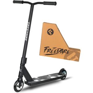 FREEDARE Pro Scooter Stunt Scooter Complete Trick Scooter for Kids 8 Years and Up, Teens, Adults, Boys and Girls Freestyle Street Scooter for Intermediate and Beginner Skate Park (Black-JB3)