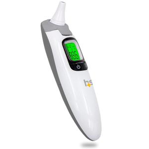 HealthSmart Talking Infrared Ear & Forehead Thermometer, No Probe Covers Needed, Visual Fever Alarm, Audio Readings in English & Spanish, Instant Scan