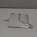 ULAK for iPhone SE 3(2022)/SE(2020)/8/7 Wallet Case with Card Holder, Premium PU Leather Flip Case with Kickstand Card Slots,Wrist Strap, Durable Shockproof Cover 4.7 Inch, Silver