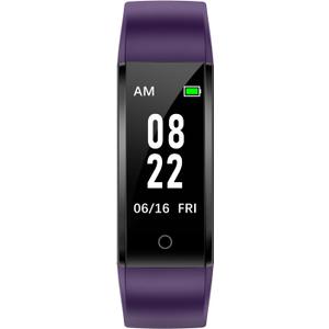 GRV Fitness Tracker Non Bluetooth Fitness Watch No App No Phone Required Waterproof Pedometer Watch with Steps Calories Counter Sleep Tracker for Men Women Parents (Purple)