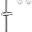 KES No Drill 30-Inch Shower Slide Bar with Adjustable Handheld Shower Head Holder, Self Adhesive, Universal Fit, SUS304 Polished Stainless Steel Drill-Free for Bathroom, F209S78DF-PS