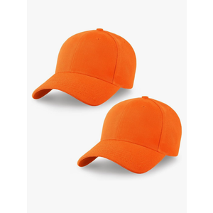 2-Pack Classic Structured Baseball Cap Adjustable Snapback Multipack Ball Caps for Custom Embroidery Running Workouts Outdoor