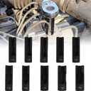 10-Piece Professional Flare Nut Socket Set - 1/2" Drive Cr-Mo Steel Anti-Slip Design - SAE/Metric for Automotive Brake Lines, Fuel Systems & Mechanical Repairs (3/8" to 1-1/16")"
