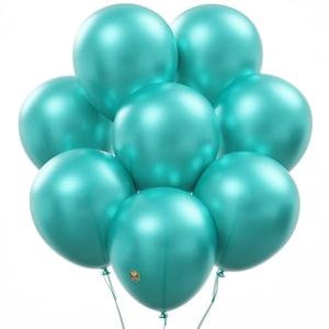 AFTERLOON® Premium Natural Rubber Latex Balloons 24 pcs Pearlized Turquoise Blue 12 Inch, Pearlescent Durable Thickened Extra Strong Helium Float, Bulk Color ballon Globos Para Decoration De Kids