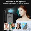 3D Face Recognition Smart Door Lock with Video Intercom, Tuya App Remote Access, Biometric Fingerprint & Palm Print Unlock, Heavy Duty Aluminum Mortise Lock for Home & Office, Gray